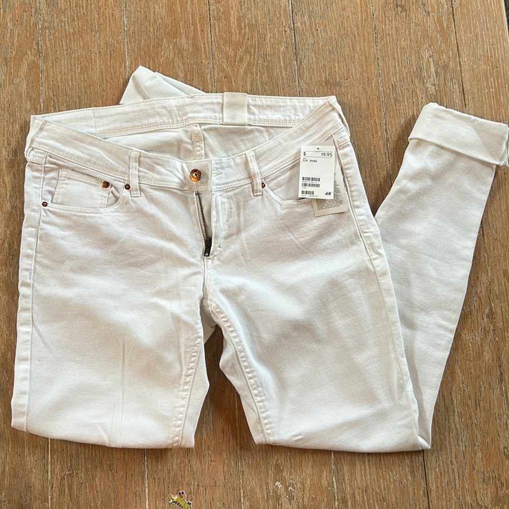White H&M skinny jeans, NWT!